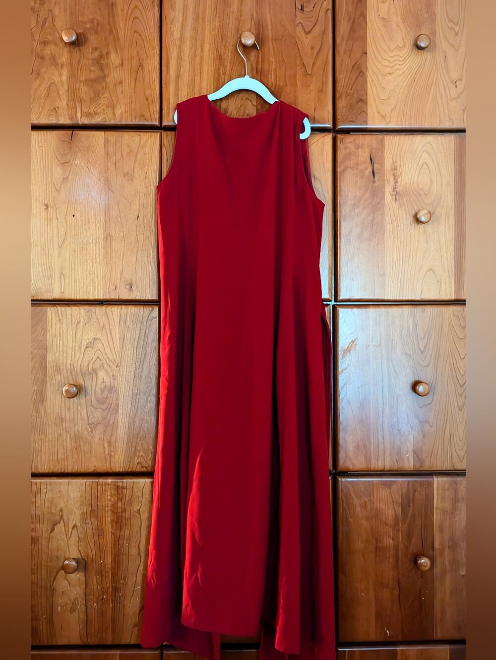 MaxMara Sleeveless Crimson Maxi Dress